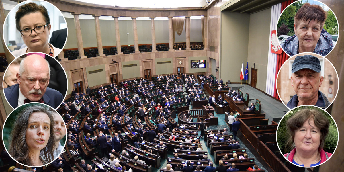 Część posłów KO i Konfederacji zagłosowała przeciwko czternastkom. 