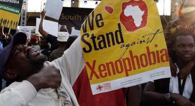 Group stages a protest against xenophobic attacks in South Africa [issafrica]