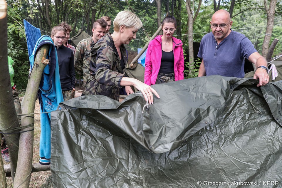 Agata Kornhauser-Duda podczas spotkania z uczestnikami obozu Onko-Survival