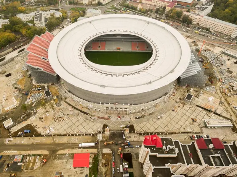 &quot;Stadion&quot; w Jekaterinburgu - widok z lotu ptaka