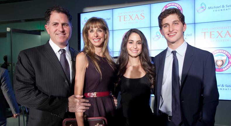 Michael Dell with his wife, Susan, and two of their children, Juliette and Zachary. Zachary works in the VC world.Getty Images Robert Daemmrich Photography Inc / Contributor