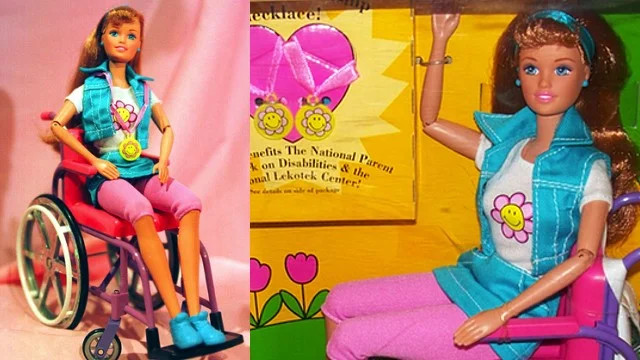 Barbie na wózku inwalidzkim