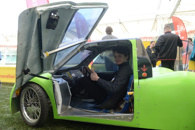 Pojazd zespołu Green Arrow z Politechniki Warszawskiej. <br><br>fot. (mr) PAP/Bartłomiej Zborowski