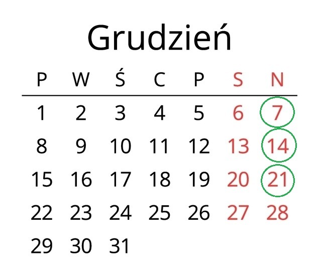 Niedziela handlowa - grudzień 2025