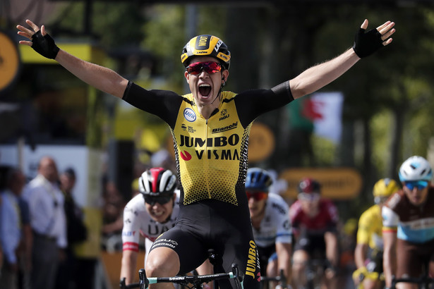 Tour de France: Wout van Aert najszybszy na 10. etapie. Julian Alaphilippe wciąż liderem