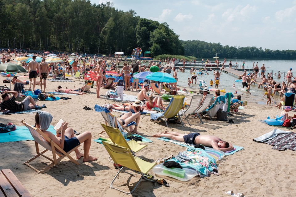 Upał nad jeziorem Mierzyńskim