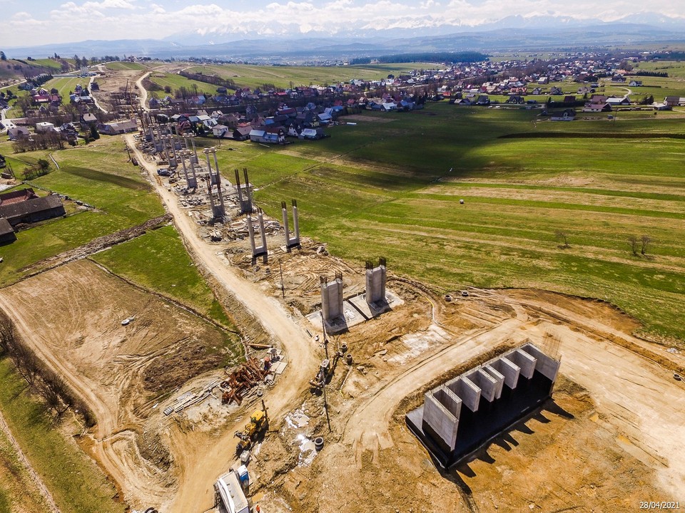 Budowa nowej zakopianki na odcinku Rdzawka - Nowy Targ