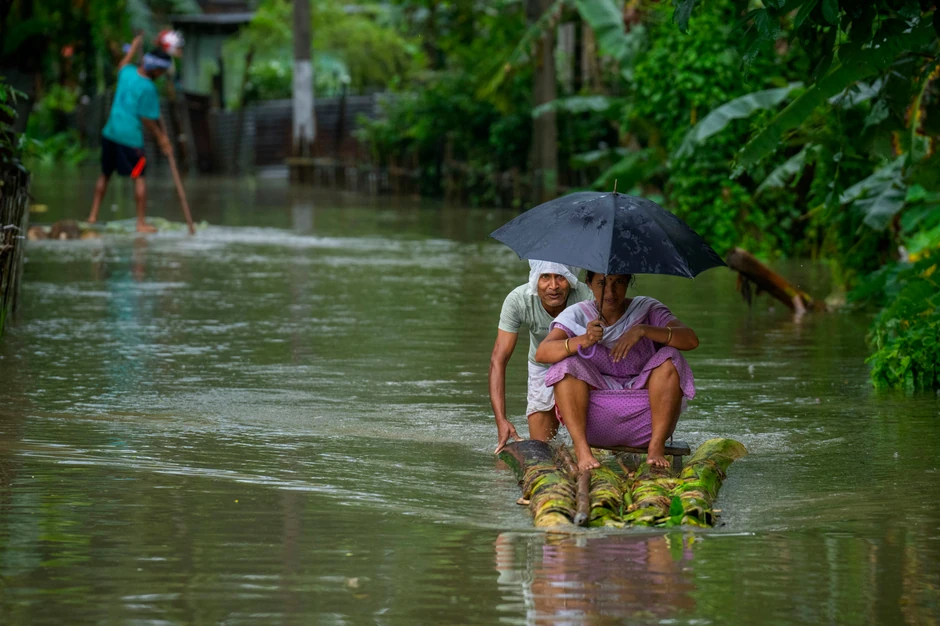 Poplave u Indiji -  selo Džalimura kod Gauhatija