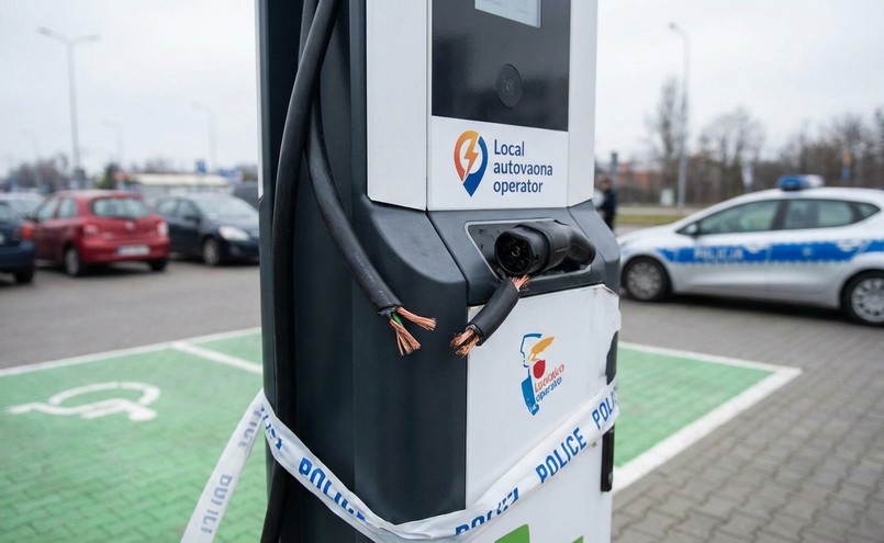 Uszkodzona ładowarka, ucięte kable