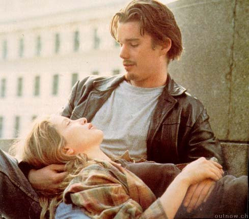 Julie Delpy i Ethan Hawke w filmie "Przed wschodem słońca"