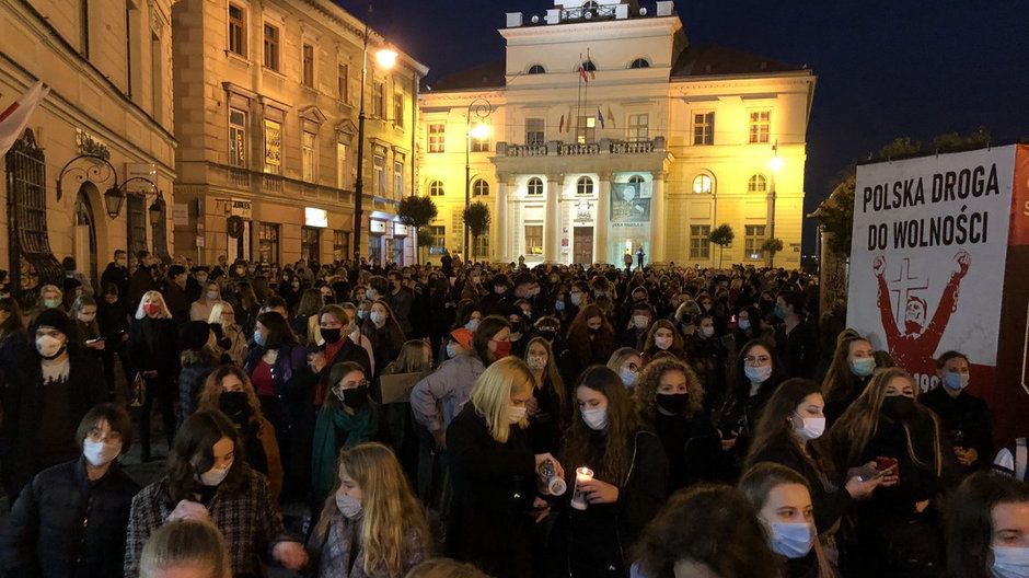 Lublin. Protest przeciwko zaostrzeniu prawa aborcyjnego