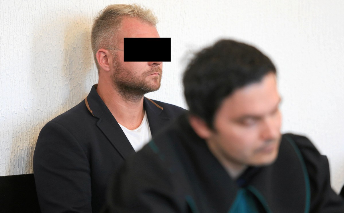 Rafał P. na sali rozpraw