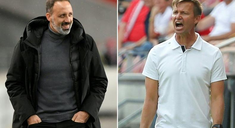 The Bundesliga's American coaches face off Friday when Stuttgart, under Pellegrino Matarazzo (L), play RB Leipzig, where Jesse Marsch (R) is in charge Creator: Thomas KIENZLE
