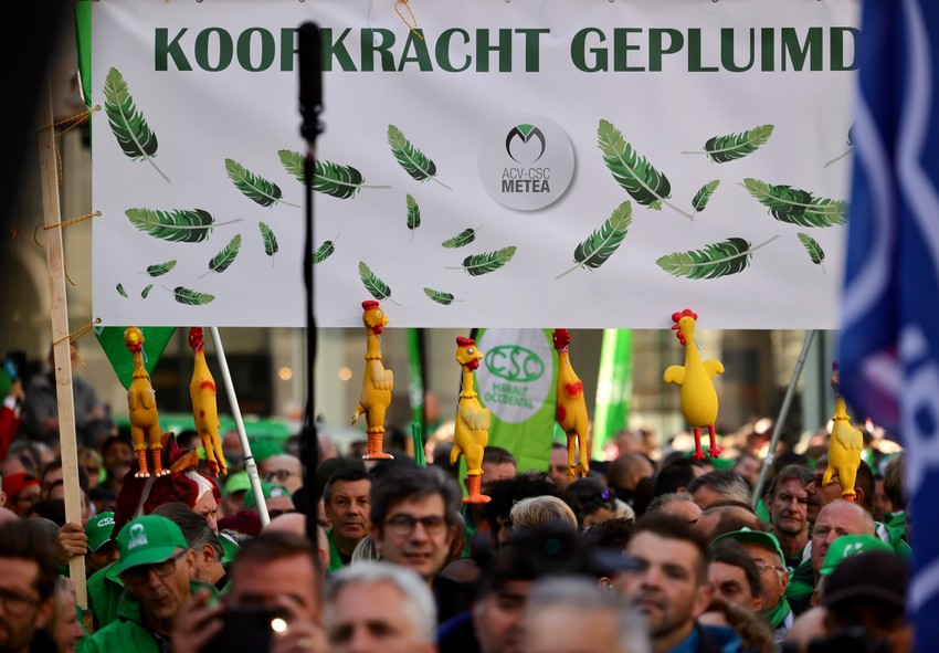 Protest sindikata u Briselu