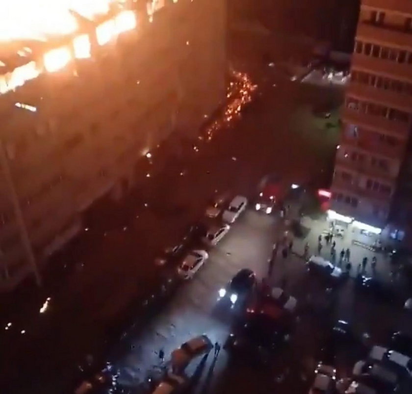 Dramatyczny pożar bloku w rosyjskim Krasnodarze