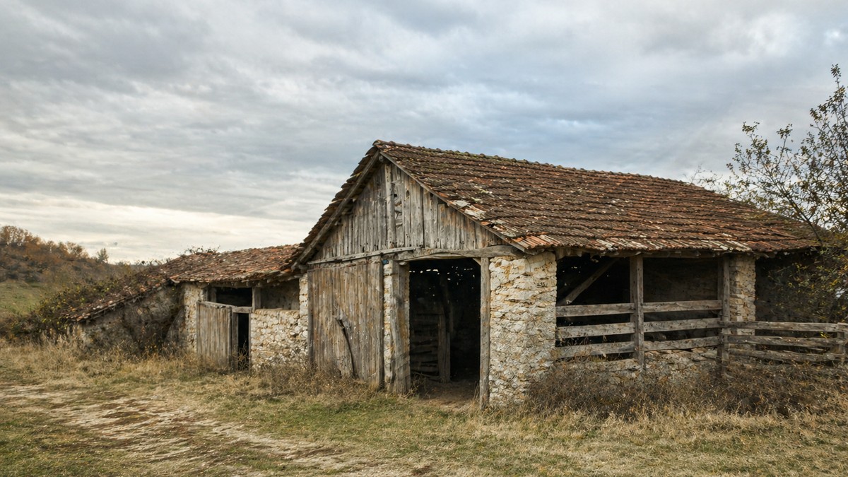 Napuštena štala - ilustracija