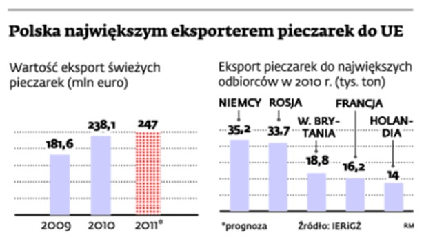 Polska największym eksporterem pieczarek do UE