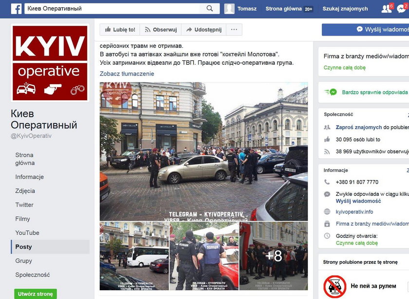 Prowokacja przed ambasadą Polski w Kijowie. "Zlecenie służb specjalnych Rosji"