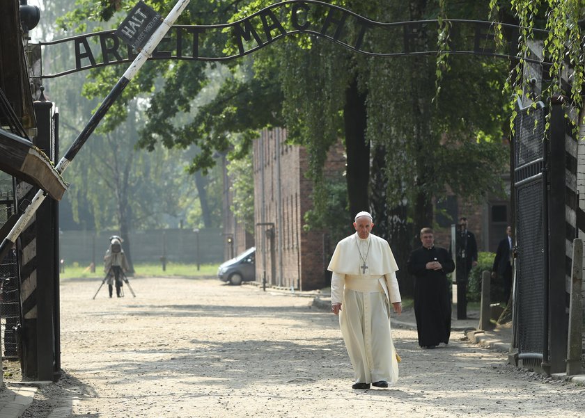 Papież Franciszek w obozie Auschwitz-Birkenau