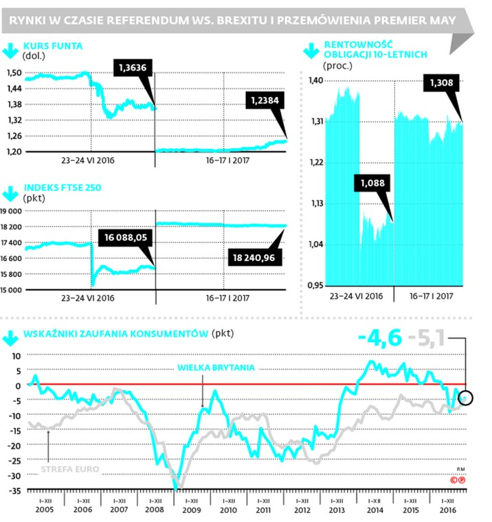 RYNKI W CZASIE REFERENDUM WS. BREXITU I PRZEMÓWIENIA PREMIER MAY
