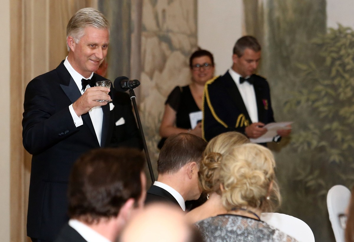 Król Belgii, Filip podczas przyjecia wydanego przez prezydenta Andrzeja Dudę