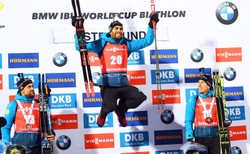 PŚ w biathlonie: Poczwórny sukces Francuzów w Oestersund