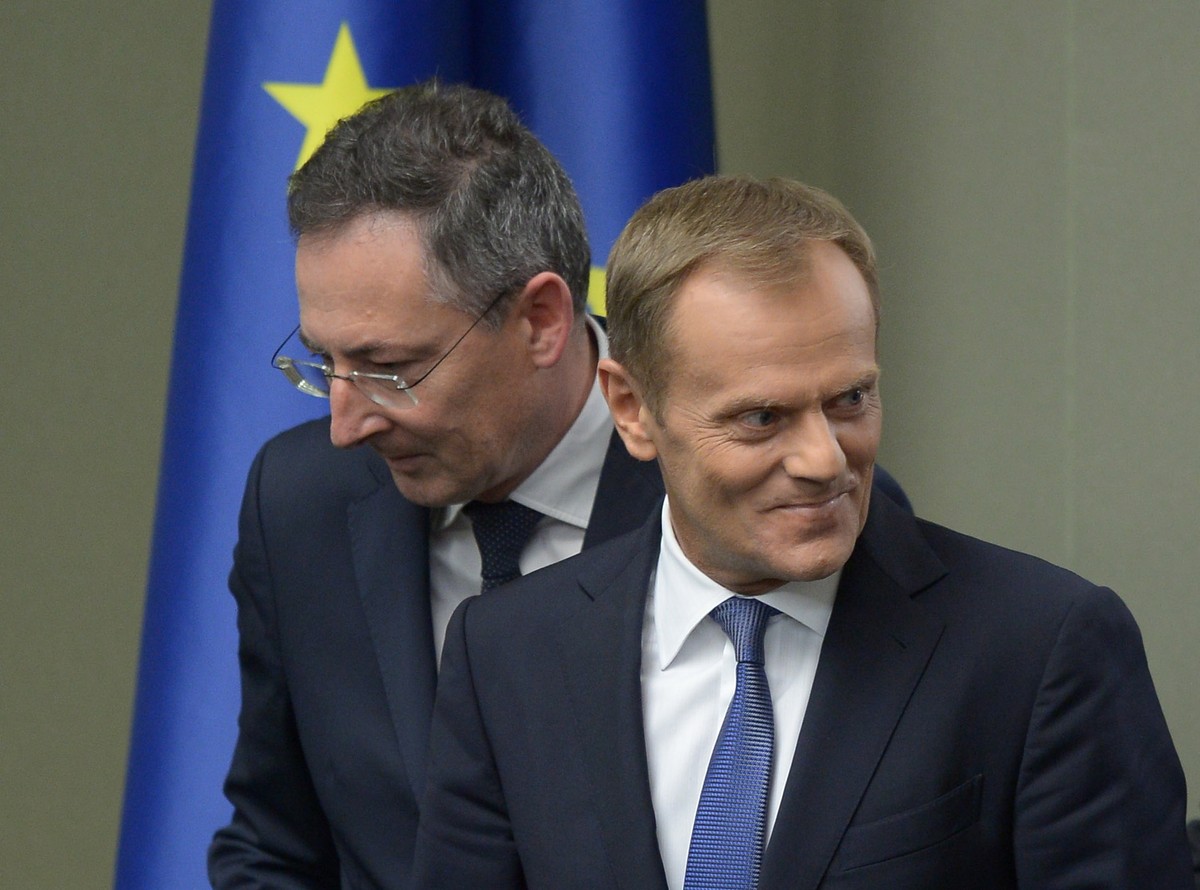 Bartłomiej Sienkiewicz i Donald Tusk