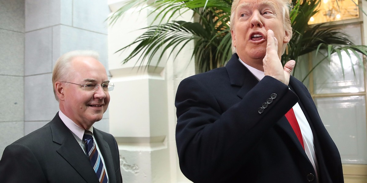 Trump says he's 'not happy' with Tom Price, responds 'we'll see' when asked if he'll fire him