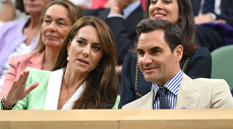 A walesi hercegnő Roger Federer mellett a királyi boxban / Fotó: GettyImages