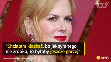 Nicole Kidman tłumaczy się z zachowania na gali Oscarów