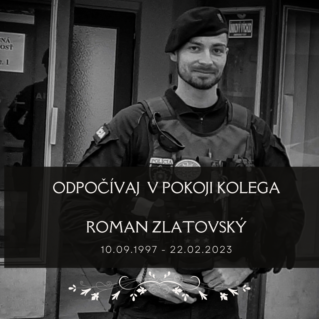 Policajti smútia za kolegom Romanom.
