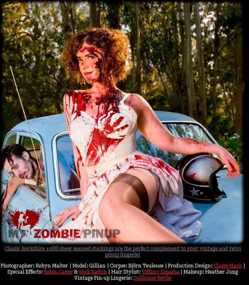 kalemdarz zombie pinup