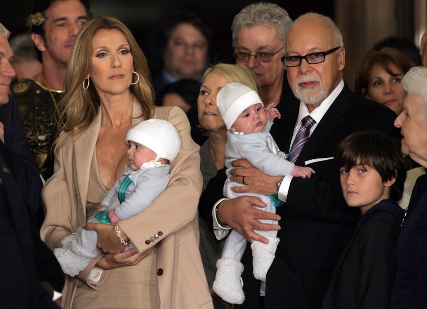 Celine Dion i Rene Angelil z dziećmi