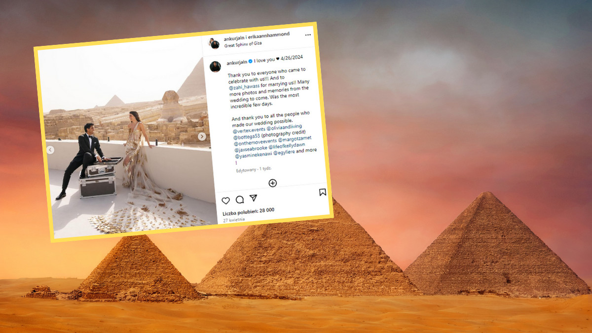 Miliarder zamknął piramidy dla zwiedzających. Ślub w Gizie za 3 mln dolarów  