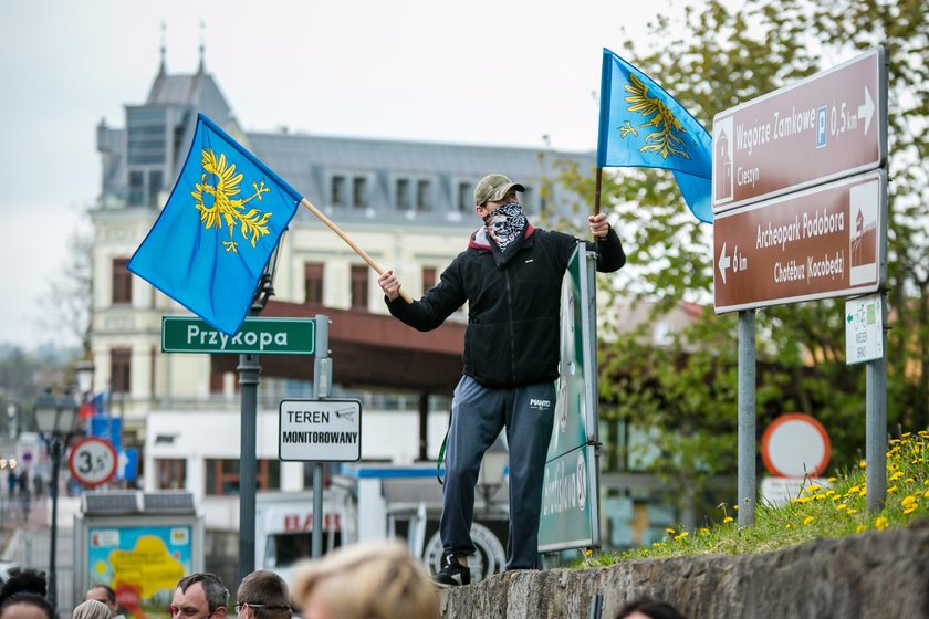 Cieszyn. Protest pracowników transgranicznych z powodu koronawirusa