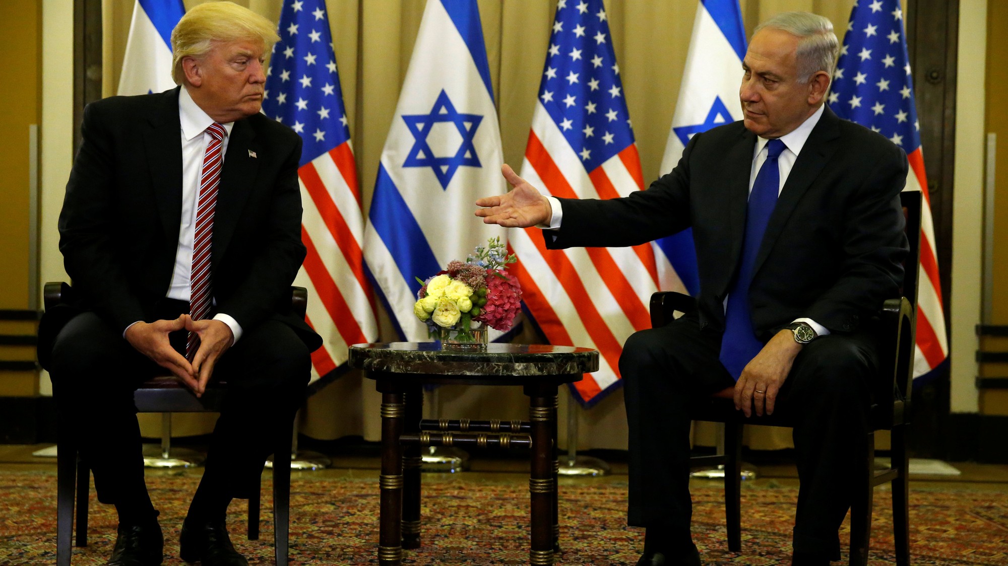 Donald Trump a izraelský prezident Benjamin Netanyahu