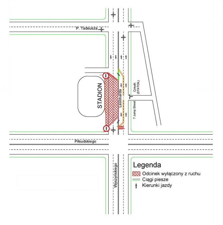 Mapa zmiany organizacji ruchu