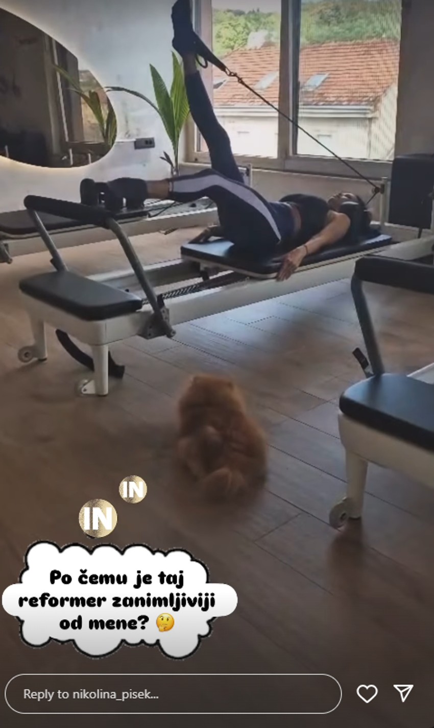 Nikolina Pišek na pilatesu