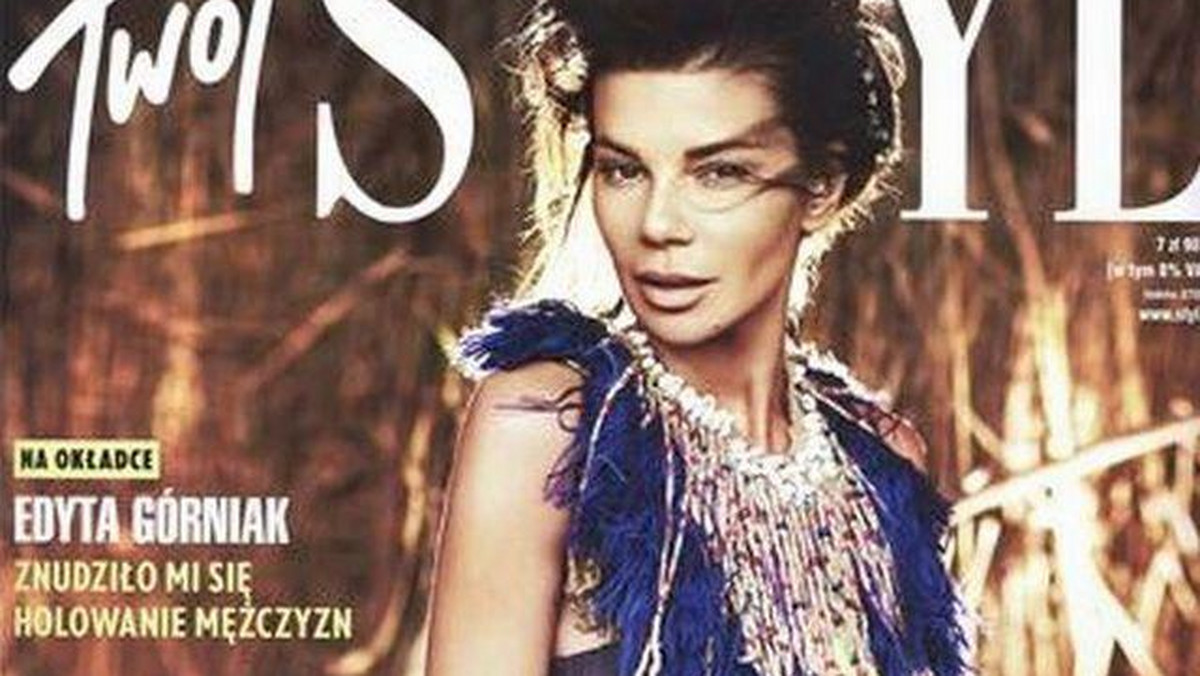 Edyta Górniak w etnicznym, skąpym stroju wygląda jak indiańska wojowniczka na okładce najnowszego numer "Twojego Stylu".