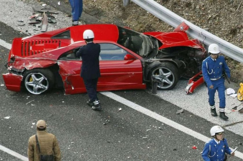 japonia, wypadek, ferrari