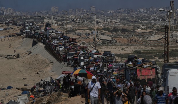 Palestinci beže iz Gaza Sitija 17. septembra