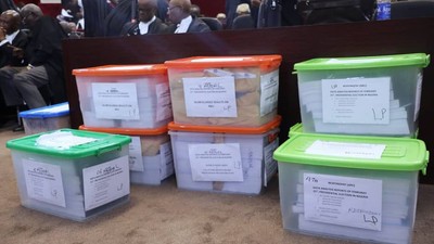 Peter Obi attends hearing of petition at the presidential tribunal in Abuja. [Twitter:balamiisaac]