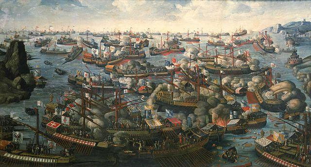 Obraz przedstawiający bitwę pod Lepanto, jadną z najkrwawszych bitew morskich w dziejach świata, fot. domena publiczna