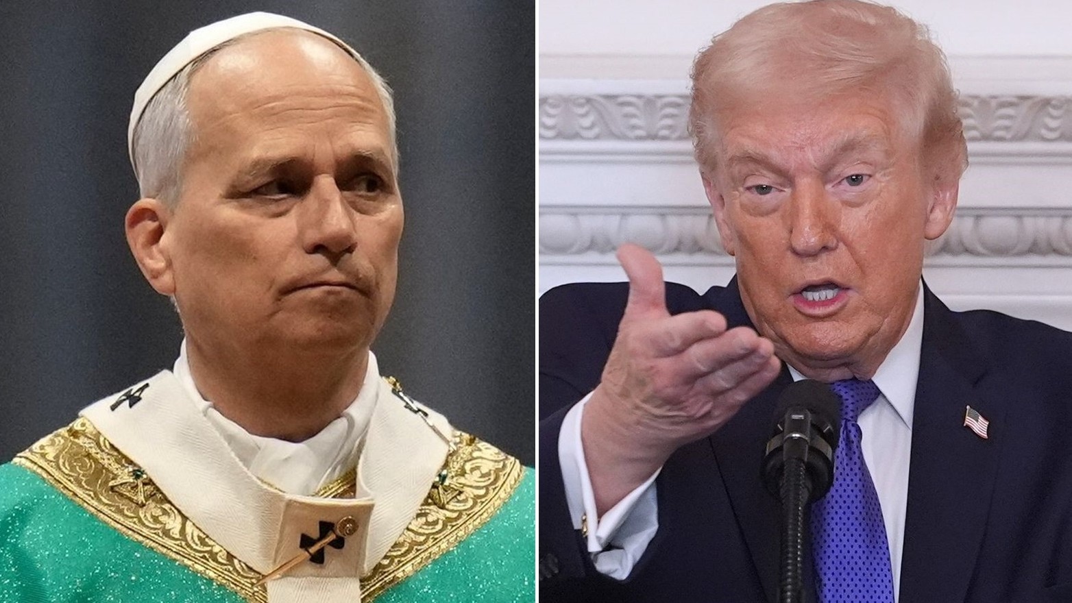 Pápež a Donald Trump.