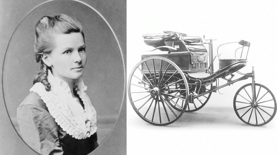 Bertha Benz i trzykołowy Benz-Patentwagen