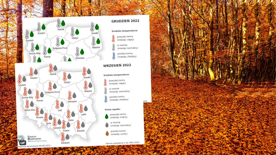 Lato może się przedłużyć, a jesienią zacznie mocniej padać (mapy: IMGW)