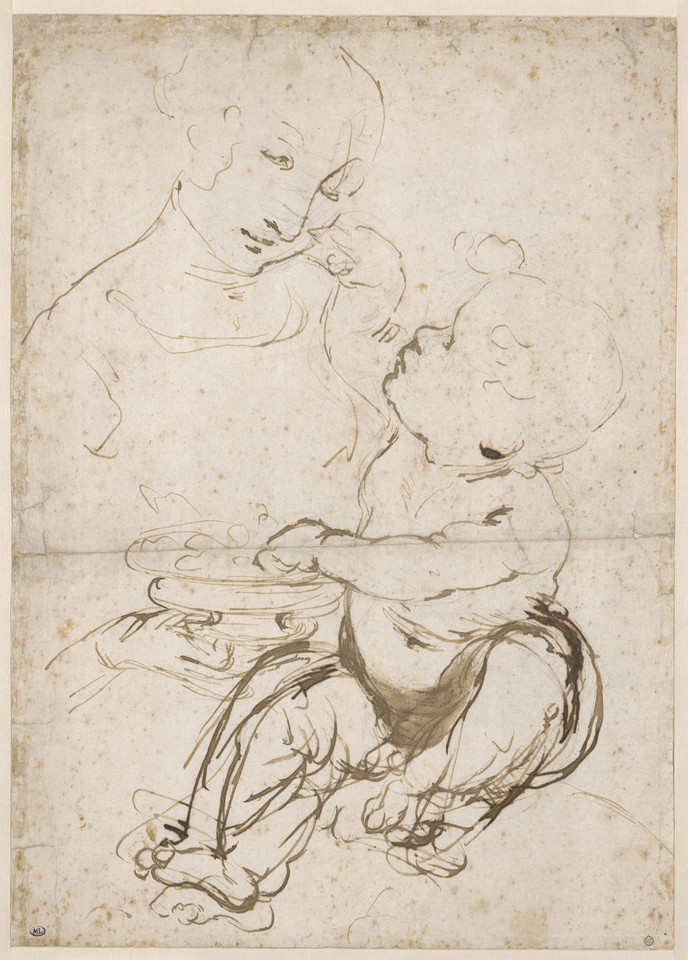 Leonardo da Vinci - studia nad obrazów "Madonna Benois" 