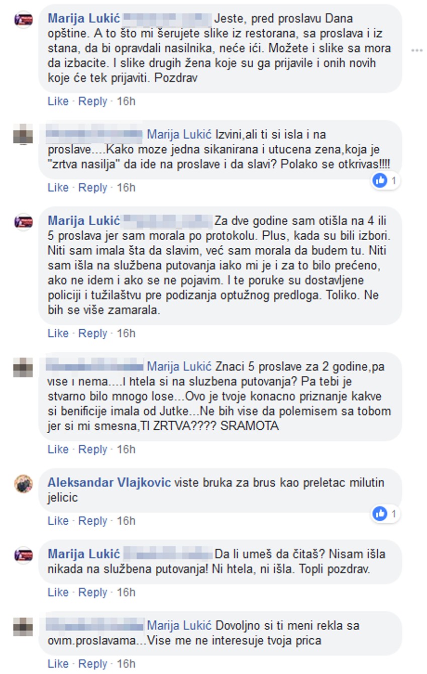 Napadi na Mariju Lukić ne prestaju