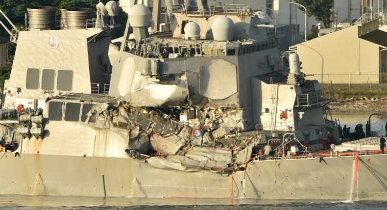 The US Navy guided missile destroyer USS Fitzgerald collided with a Philippine-flagged container ship on June 17 in the Sea of Japan, resulting in the death of seven American sailors