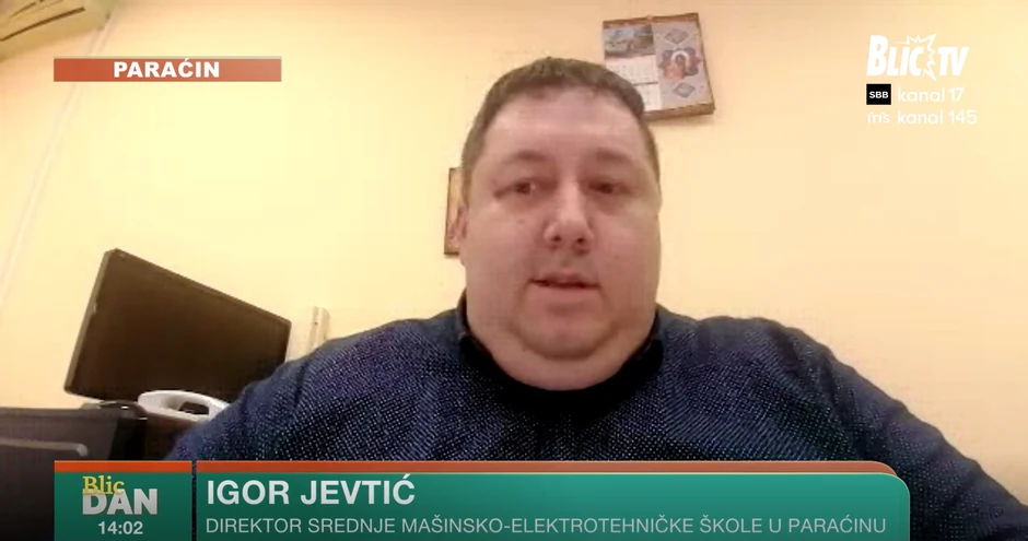 Igor Jevtić, direktor Mašinsko-elektrotehničke škole u Paraćinu